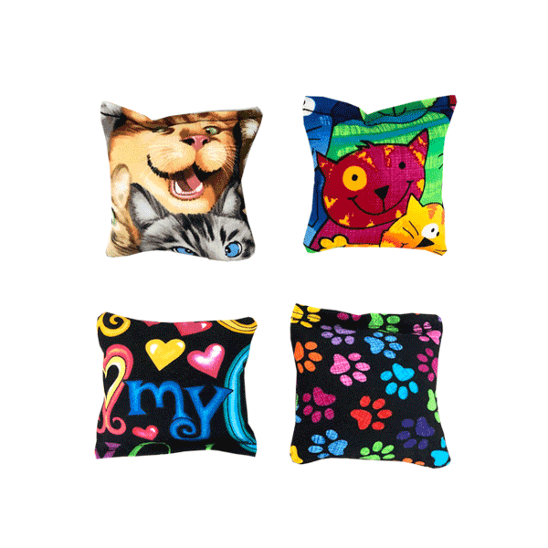 Catnip Pillows 4 Pack -- Pick Your Patterns!
